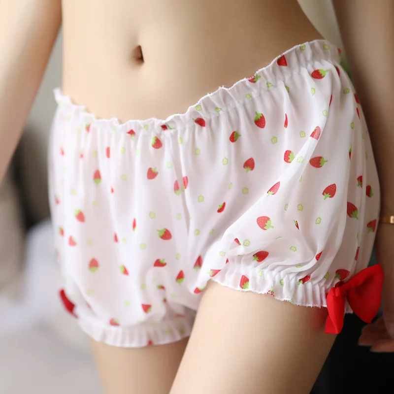 new cute white small strawberry print sling one word shoulder split bow pajamas sleep pants set
new cute white small strawberry print sling one word shoulder split bow pajamas sleep pants set