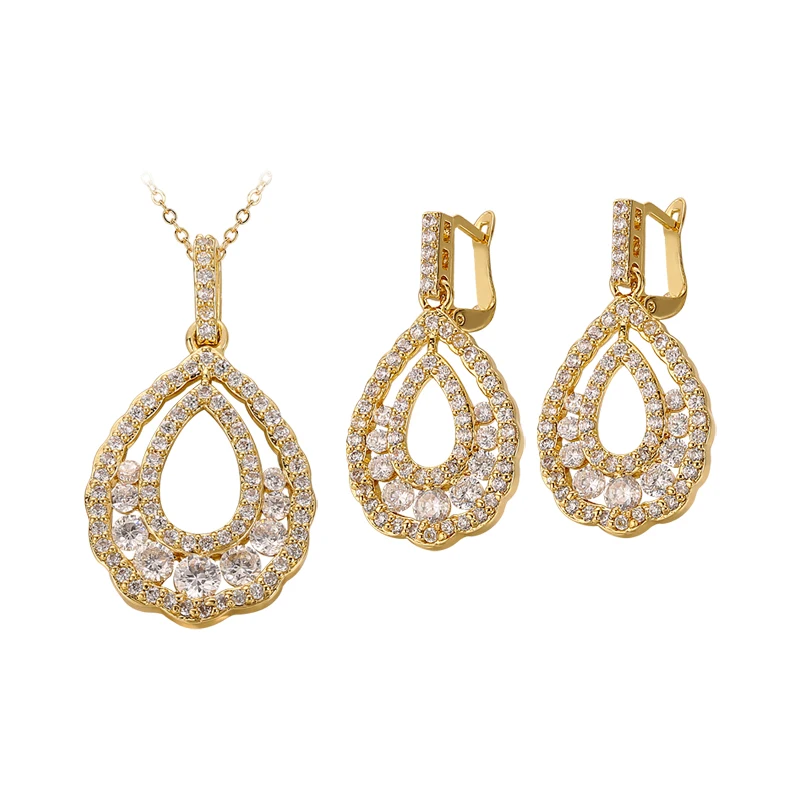 New Fashion Droplet Water Drop Shape Necklace/Earrings Wedding And Party Bridal DUBAI Silver Color Jewelry Sets
New Fashion Droplet Water Drop Shape Necklace/Earrings Wedding And Party Bridal DUBAI Silver Color Jewelry Sets