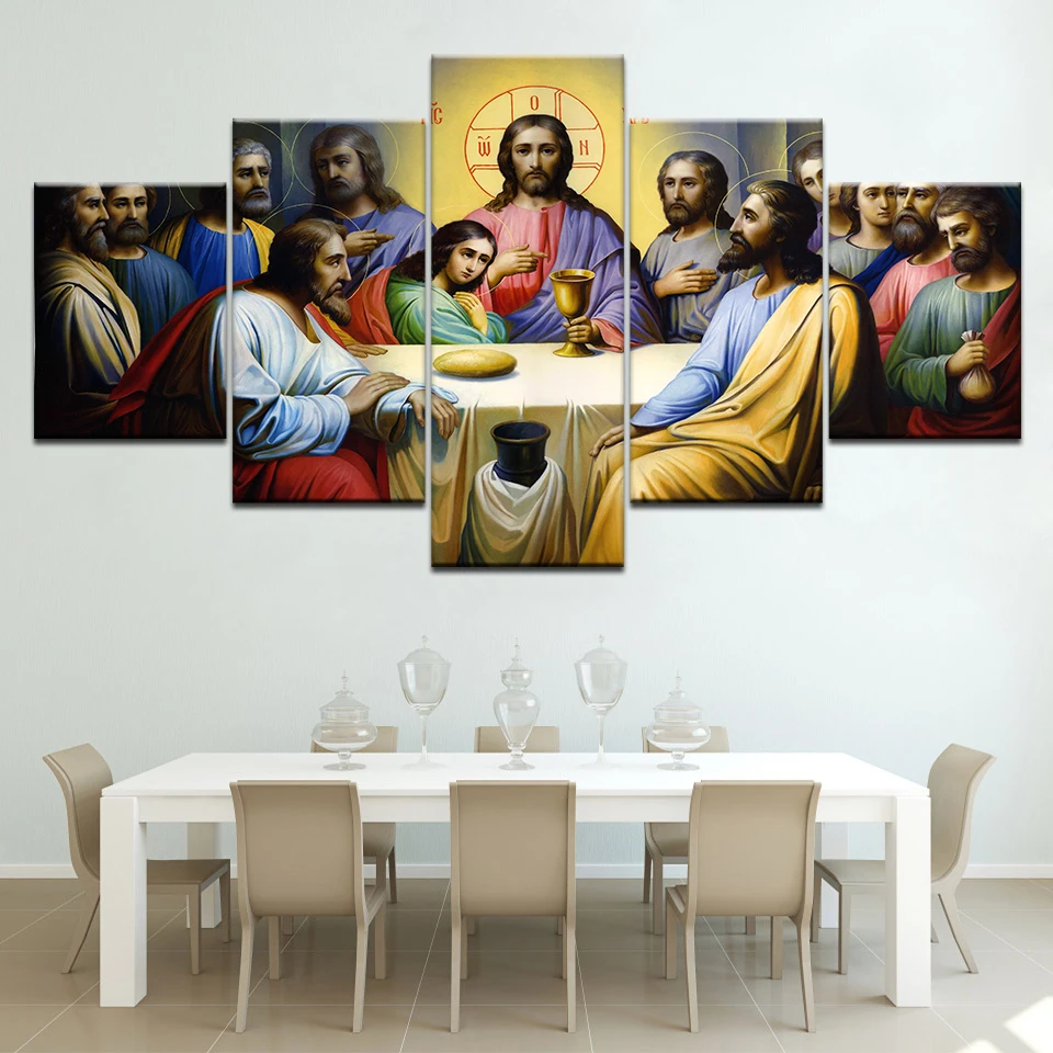 The Last Supper free shipping 5 piece Wallpapers modern Modular Poster art Canvas painting for Living Room Home Decor
The Last Supper free shipping 5 piece Wallpapers modern Modular Poster art Canvas painting for Living Room Home Decor