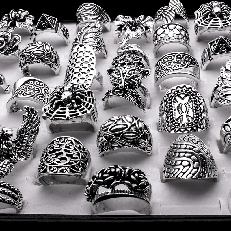 20 Pieces Mix Women Vintage Ring Wholesale Silver Plated Boho Gothic Leaf Flower Statement Rings Men Jewelry
20 Pieces Mix Women Vintage Ring Wholesale Silver Plated Boho Gothic Leaf Flower Statement Rings Men Jewelry