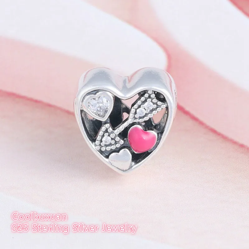 Valetine's Day Struck by Love Heart Charms Original 925 Sterling Silver CZ Cupid's arrow Beads Fits Pandora Bracelet Diy
Valetine's Day Struck by Love Heart Charms Original 925 Sterling Silver CZ Cupid's arrow Beads Fits Pandora Bracelet Diy