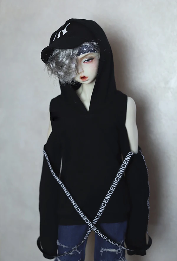 Doll tops black off-the-shoulder Letter-ribbon hoodies for 1/3 1/4 BJD DD SD MSD MDD SD17 Uncle doll clothes doll accessories
Doll tops black off-the-shoulder Letter-ribbon hoodies for 1/3 1/4 BJD DD SD MSD MDD SD17 Uncle doll clothes doll accessories