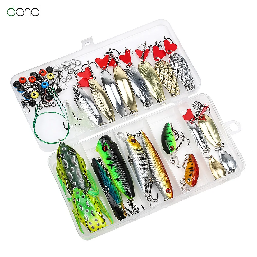 DONQL 10Pcs/set Mixed Fishing Lure Artificial Bait Kit Lifelike Plastic Hard Baits Jig lead Wobblers lures Accessories Swimbait
DONQL 10Pcs/set Mixed Fishing Lure Artificial Bait Kit Lifelike Plastic Hard Baits Jig lead Wobblers lures Accessories Swimbait