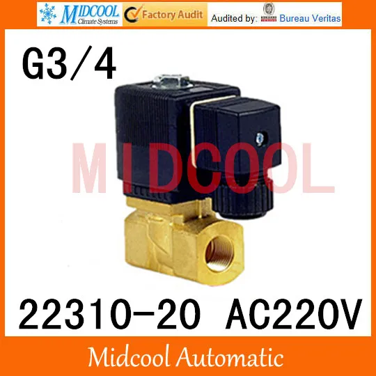 

22310-20 port 3/4" BSP High quality Pneumatic Baode type solenoid valve AC220V two position, two way normally closed