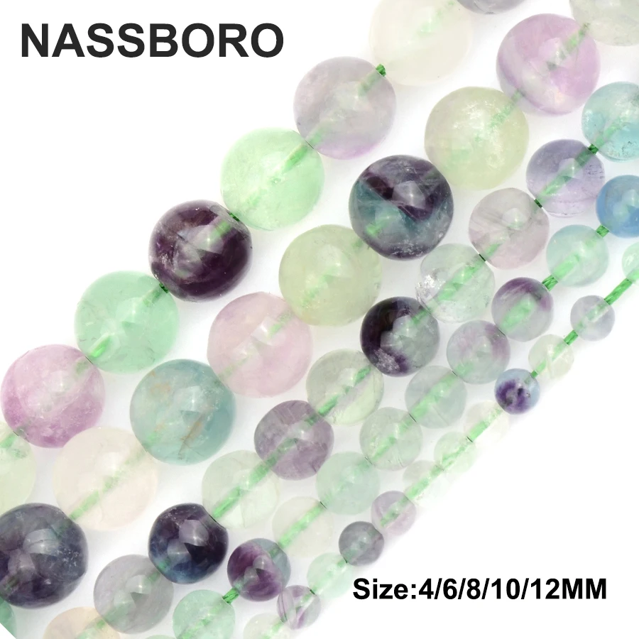 Fashion Fluorite Natural Stone Beads Round Charms Spacer Beads For Jewelry Making DIY Bead Bracelet Balls 6/8/10/12MM Wholesale
Fashion Fluorite Natural Stone Beads Round Charms Spacer Beads For Jewelry Making DIY Bead Bracelet Balls 6/8/10/12MM Wholesale