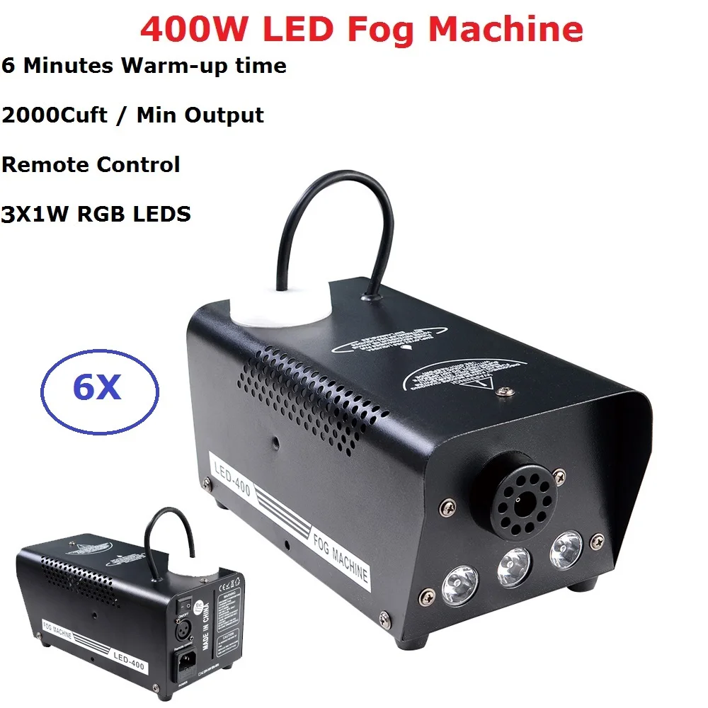 6XLot Wireless Remote Control LED 400W Smoke Machine RGB Colors LED Fog Machine Professional LED Fogger Stage 400W Smoke Ejector
6XLot Wireless Remote Control LED 400W Smoke Machine RGB Colors LED Fog Machine Professional LED Fogger Stage 400W Smoke Ejector