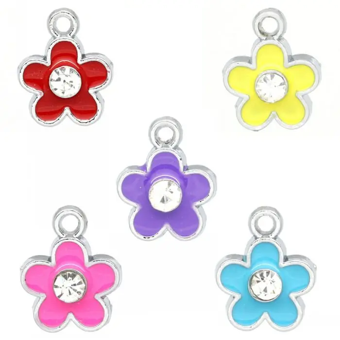 DoreenBeads 20 Mixed Silver Color Enamel Clear Rhinestone Flower Charm Pendants 15x12mm(5/8"x4/8")
DoreenBeads 20 Mixed Silver Color Enamel Clear Rhinestone Flower Charm Pendants 15x12mm(5/8"x4/8")