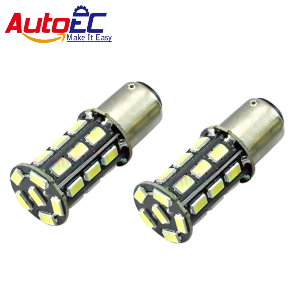 AutoEC 1156/1157 27 5630 SMD LED Canbus Turn Tail Signal Light Bulb Pure White 100pcs/lot #LF53
AutoEC 1156/1157 27 5630 SMD LED Canbus Turn Tail Signal Light Bulb Pure White 100pcs/lot #LF53