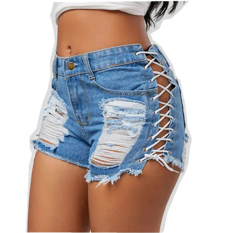 NORMOV Summer Denim Shorts Women Feminino Ripped High Waist Mini Shorts Solid Lace Hole Short Women Sexy Bandage Jeans Shorts
NORMOV Summer Denim Shorts Women Feminino Ripped High Waist Mini Shorts Solid Lace Hole Short Women Sexy Bandage Jeans Shorts