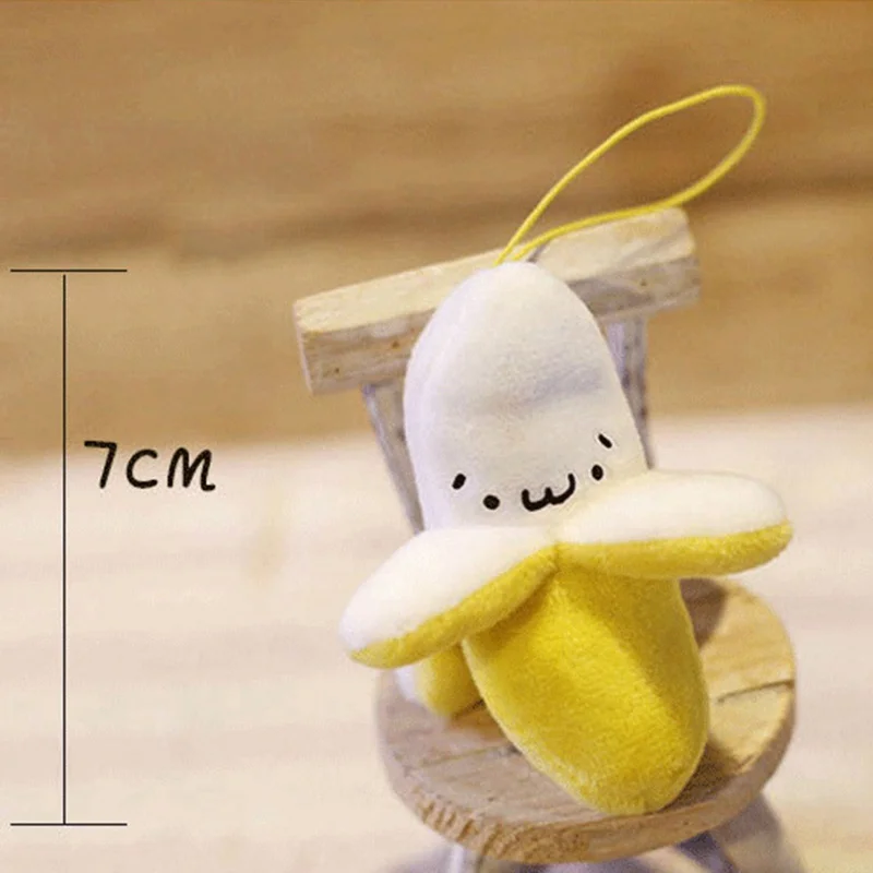 2019 Super Cute 6CM Little Yellow Banana Plush Stuffed TOY small String Keychain plush doll | Игрушки и хобби