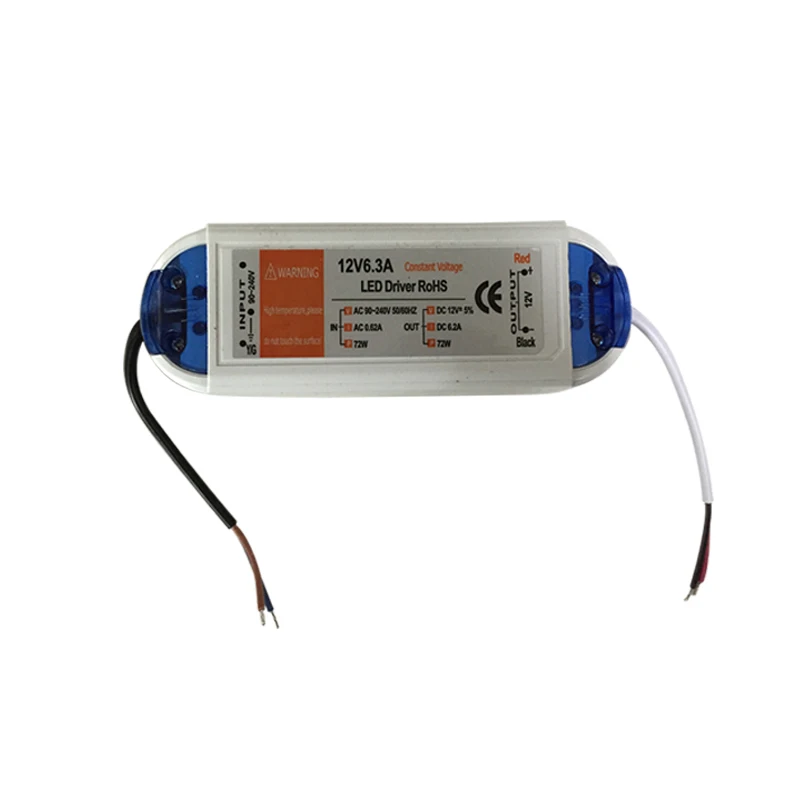 HOT SALE Led Driver AC 90-240V DC 12V 72W dc 6.3 A Lighting Transformers High Quality Driver Led for LED Strip Power Supply
HOT SALE Led Driver AC 90-240V DC 12V 72W dc 6.3 A Lighting Transformers High Quality Driver Led for LED Strip Power Supply