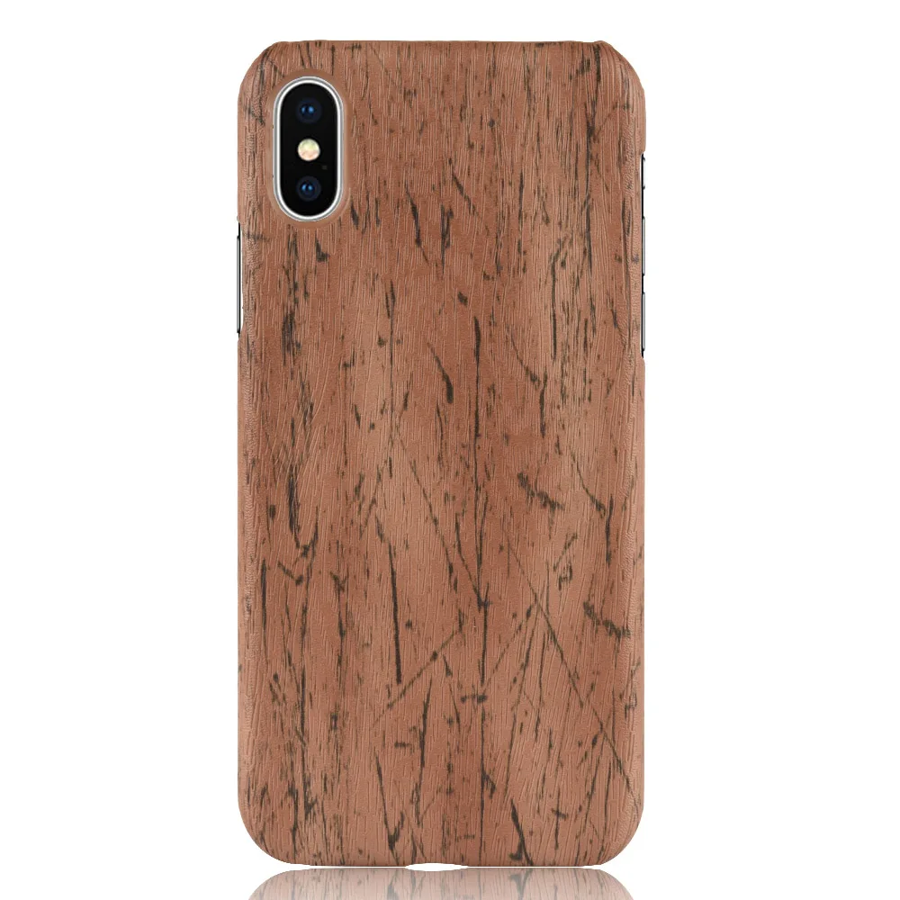 Жесткий чехол из искусственной кожи и ПК тонкий мягкий Деревянный для iPhone 6 6s plus 5SE
