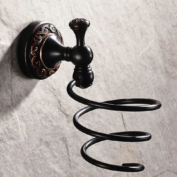 Black Oil Rubbed Brass Hair Dryer Holder Wall Mounted Dryer Holder Bathroom Accessories Bath Hardware Carved Flower Base mba468
Black Oil Rubbed Brass Hair Dryer Holder Wall Mounted Dryer Holder Bathroom Accessories Bath Hardware Carved Flower Base mba468