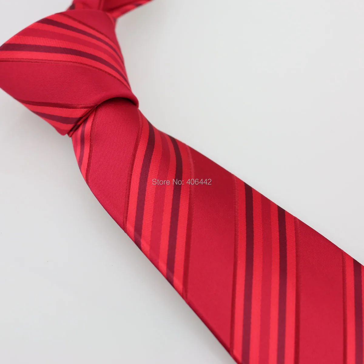 Coachella Men's ties Red With Black Diagonal Stripes Jacquard Woven Necktie Formal Neck Tie for men dress shirts Wedding | Аксессуары