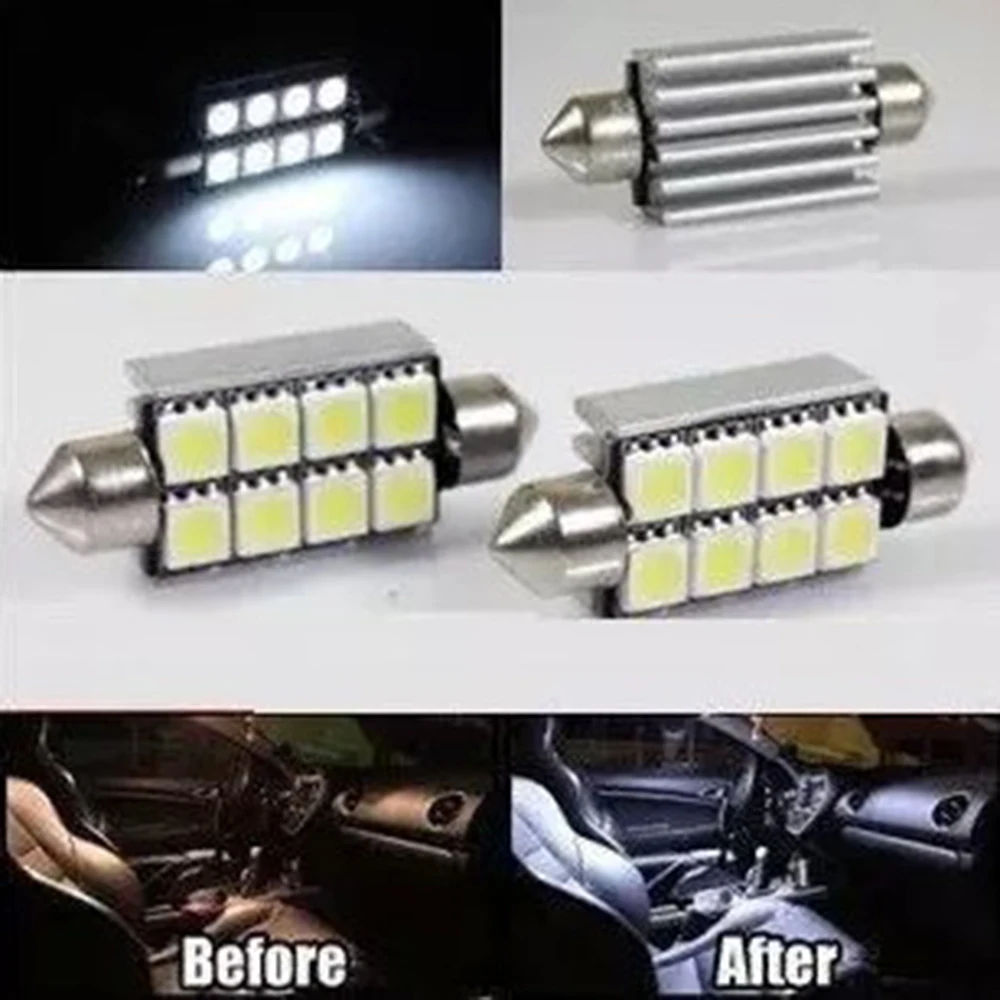 YSY 10X White C5W 6418 Error free Canbus 36/39/41mm Festoon Lights 8SMD 5050 LED Car Interior Reading Lights Lamps Car Styling
YSY 10X White C5W 6418 Error free Canbus 36/39/41mm Festoon Lights 8SMD 5050 LED Car Interior Reading Lights Lamps Car Styling