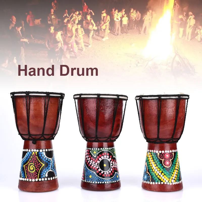 Djembe Африканский барабан ручной работы персиковый цвет дерево национальные