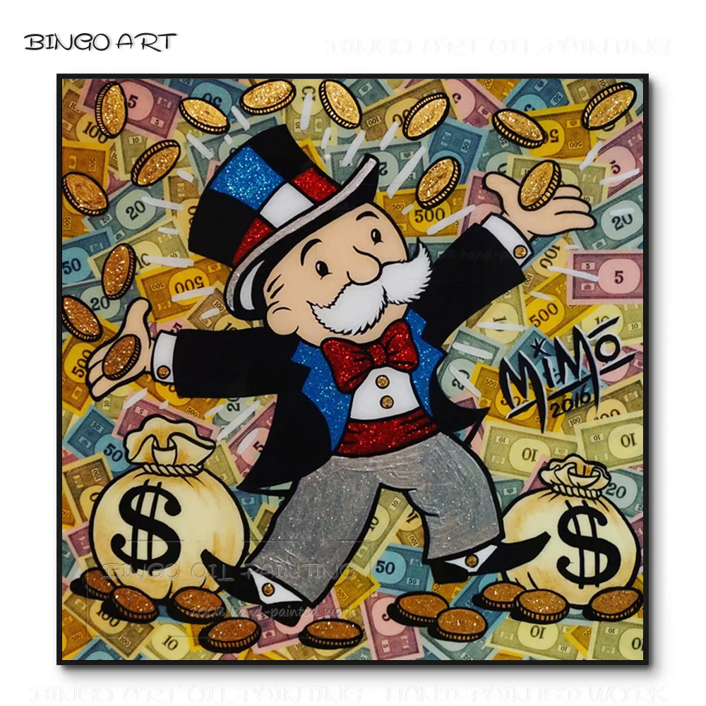 Artist Hand-painted High Quality Fine Art Monopoly Oil Painting on Canvas Pop Art Monopoly Rich Man Oil Painting for Living Room
Artist Hand-painted High Quality Fine Art Monopoly Oil Painting on Canvas Pop Art Monopoly Rich Man Oil Painting for Living Room