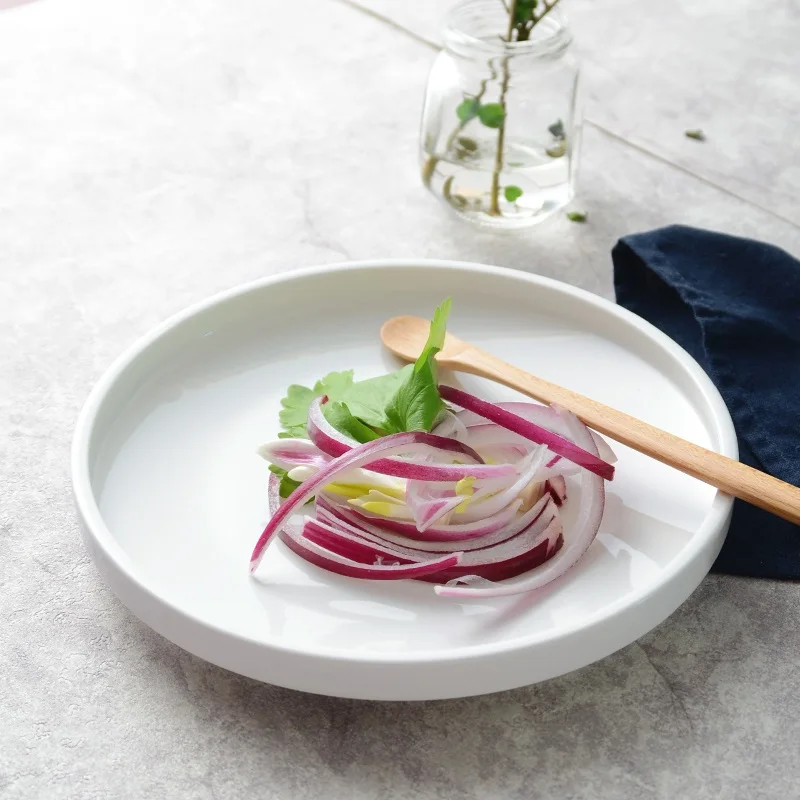 White ceramic Western-style food steak breakfast tray disc soup home deep dish cake fruit cake plate
White ceramic Western-style food steak breakfast tray disc soup home deep dish cake fruit cake plate