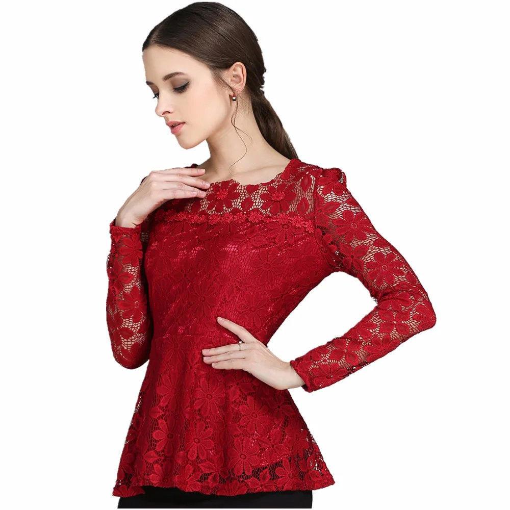 Plus size S-5XL Long-sleeved Women Casual lace Shirt Korean New fashion Women Sexy Openwork Lace Flounced Blouse
Plus size S-5XL Long-sleeved Women Casual lace Shirt Korean New fashion Women Sexy Openwork Lace Flounced Blouse