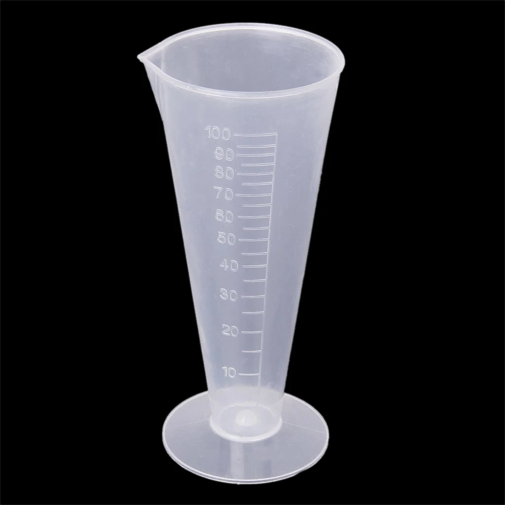 100 мл лабораторный кухонный пластиковый мерный стаканчик|100ml measuring cup|lab plasticscup measure