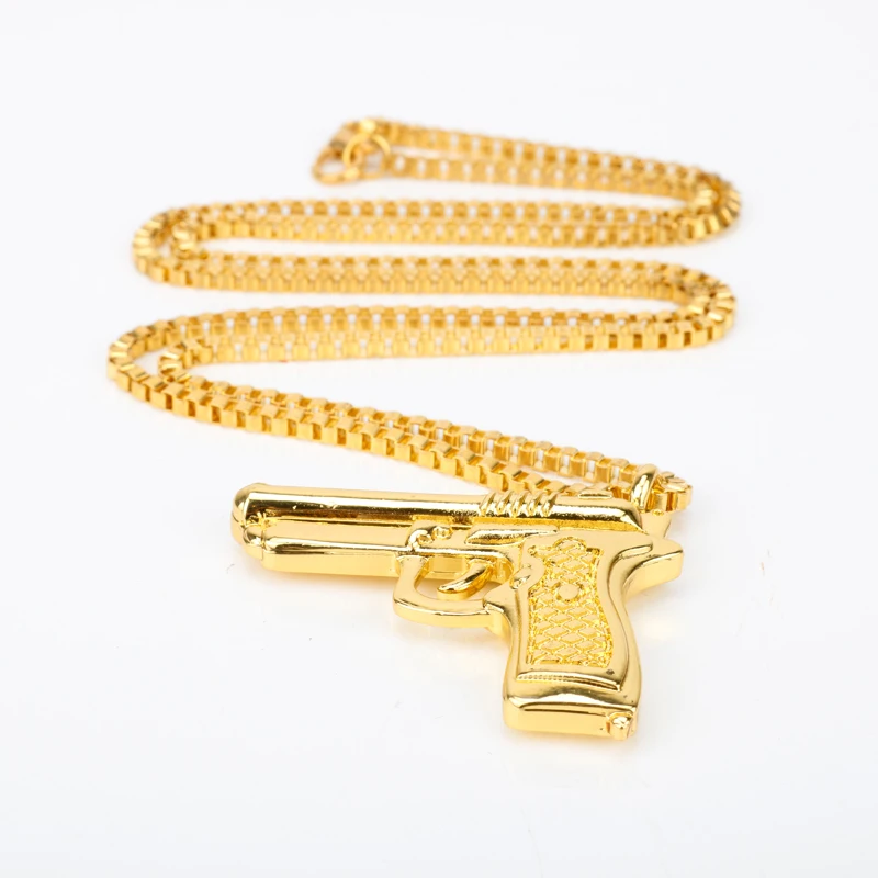 Pistol Pendants Necklaces Submachine Gun Necklace Men Hip Hop Jewelry Chain Collier
Pistol Pendants Necklaces Submachine Gun Necklace Men Hip Hop Jewelry Chain Collier