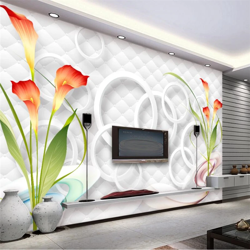 beibehang Wallpaper mural custom living room bedroom exquisite calla lily 3D soft mural wall home decor
beibehang Wallpaper mural custom living room bedroom exquisite calla lily 3D soft mural wall home decor