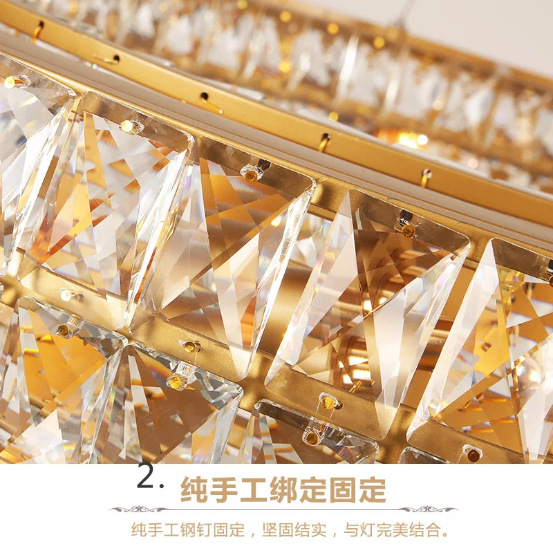 Luxury Modern LED Chandelier Restaurant Rectangular Kitchen Living Room Chandelier Large Home Decor Crystal Gloss
Luxury Modern LED Chandelier Restaurant Rectangular Kitchen Living Room Chandelier Large Home Decor Crystal Gloss