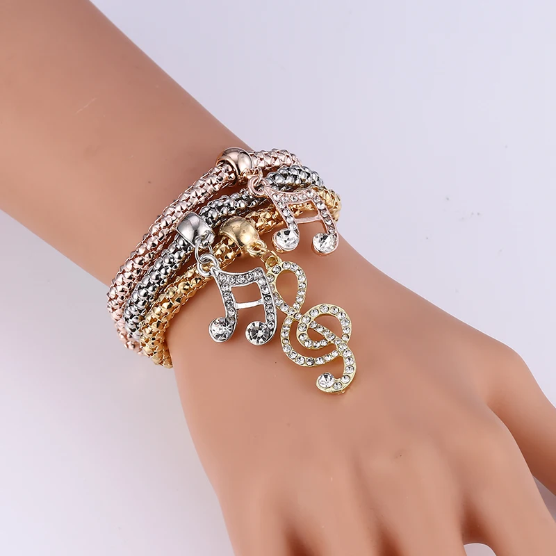 2019 Best Selling Explosion Special Music Symbol Pendant Bracelet Charm Crystal Elastic Multilayer Bangle For Women Pulseiras
2019 Best Selling Explosion Special Music Symbol Pendant Bracelet Charm Crystal Elastic Multilayer Bangle For Women Pulseiras