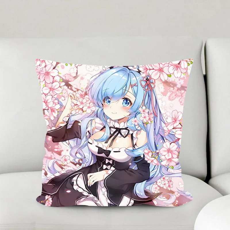 Домашний текстиль Re:ZERO Start Life In other World аниме Rem 2WT 2-сторонний квадратный чехол для