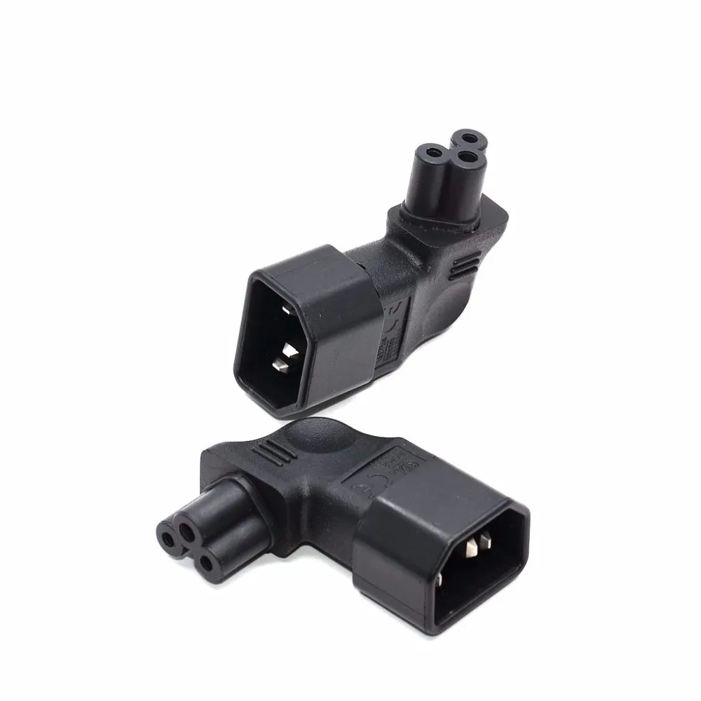 IEC 320 C14 male to C5 vertical left angle Power adapter AC PLUG CONVERTER 1pcs | Электроника