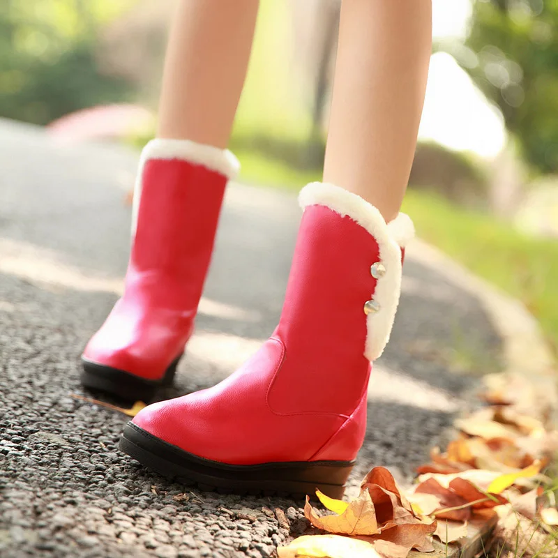 WETKISS Winter Mid-Calf Boots Women Snow Boot Round Toe Elevator Shoes Female High Heels Thick Shoes Ladies Shoes Platform Shoes
WETKISS Winter Mid-Calf Boots Women Snow Boot Round Toe Elevator Shoes Female High Heels Thick Shoes Ladies Shoes Platform Shoes