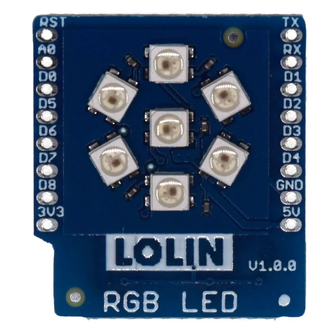 RGB светодиодный экран V1.0.0 для LOLIN (WEMOS) D1 mini WS2812B 3535|Интегральные схемы| |