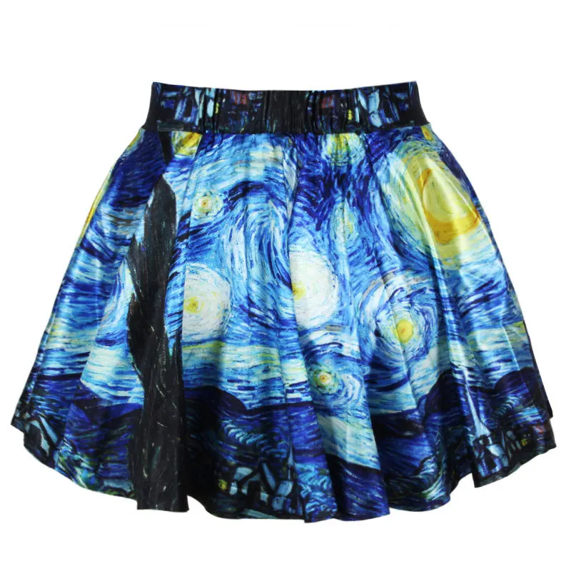 Women's Flared Stretch Van Gogh Starry Night 3d Print Pleated Mini Skirts Skater Skirt
Women's Flared Stretch Van Gogh Starry Night 3d Print Pleated Mini Skirts Skater Skirt
