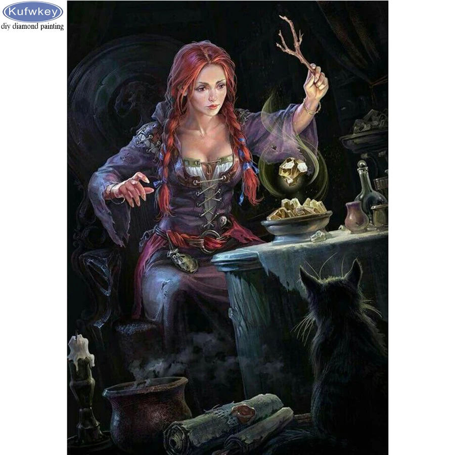 diy square/round drill 5d diamond painting magic witch and cat embroidery with diamonds mazayka diamond mosaic gift needlework
diy square/round drill 5d diamond painting magic witch and cat embroidery with diamonds mazayka diamond mosaic gift needlework
