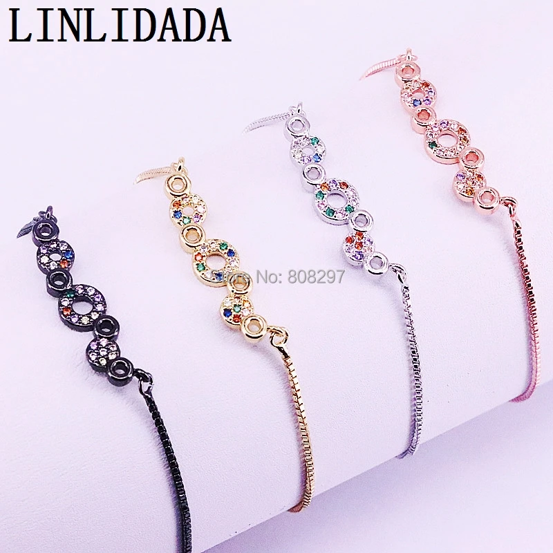 10Pcs Rainbow CZ Zircon Circle Charm Bracelets for Women Fashion Adjustable Slide Chain Bracelet Jewelry
10Pcs Rainbow CZ Zircon Circle Charm Bracelets for Women Fashion Adjustable Slide Chain Bracelet Jewelry