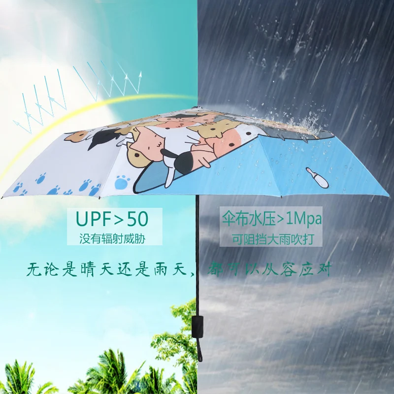 Fashion Art Illustration Cartoon Cats Umbrellas Rain Sun Umbrella 3 Folding Thickening 8 Rib Creative Sunshade Women Umbrellas
Fashion Art Illustration Cartoon Cats Umbrellas Rain Sun Umbrella 3 Folding Thickening 8 Rib Creative Sunshade Women Umbrellas