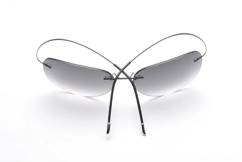 Солнцезащитные очки без оправы для мужчин и женщин градиентные аксессуары в