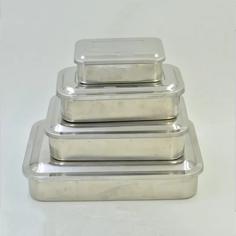 1 Piece Dental Stainless Steel dental instruments Storage box Lab Instrument dental tray with cover 4 Sizes for Choose 
1 Piece Dental Stainless Steel dental instruments Storage box Lab Instrument dental tray with cover 4 Sizes for Choose