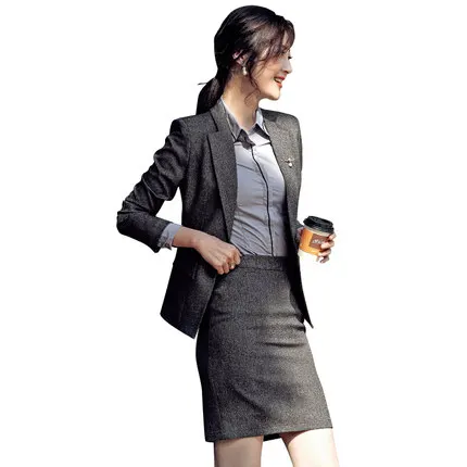 2 piece Gray Pant Suits Formal Ladies Office OL Uniform Designs Women elegant Business Work Wear Jacket with Trousers Sets
2 piece Gray Pant Suits Formal Ladies Office OL Uniform Designs Women elegant Business Work Wear Jacket with Trousers Sets
