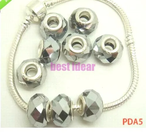 Free Shipping 50pcs Silver plated Cut &Faceted Glass Beads Big Hole Fit European Charms Bracelet 14x8mm
Free Shipping 50pcs Silver plated Cut &Faceted Glass Beads Big Hole Fit European Charms Bracelet 14x8mm