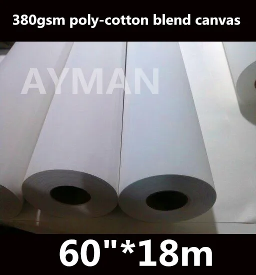 60" Bright matte super white water resistant poly/cotton blank artist canvas roll
60" Bright matte super white water resistant poly/cotton blank artist canvas roll
