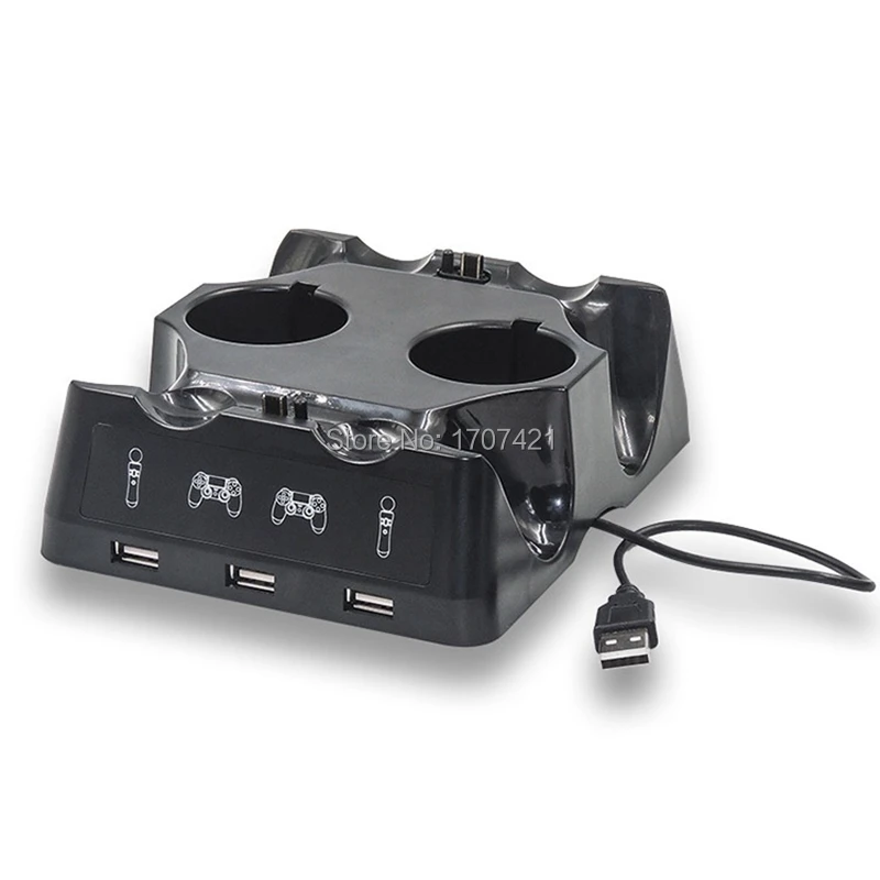 PSVR PS4 Pro тонкий зарядный стенд зарядное устройство док-станция для VR Playstation 4 PS Move