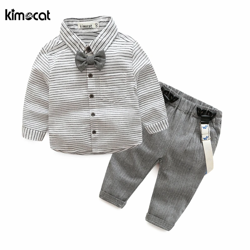 Kimocat Baby Boy Set Long Sleeve Shirt+Pants Gentleman 2pcs suspenders Kids Clothes A bow tie Children's Sets Boys Clothing Suit
Kimocat Baby Boy Set Long Sleeve Shirt+Pants Gentleman 2pcs suspenders Kids Clothes A bow tie Children's Sets Boys Clothing Suit