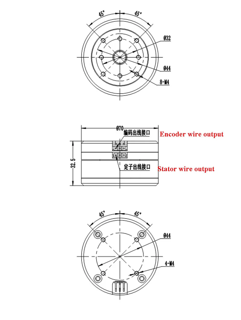 3-Phase Brushless DC Motor Diameter 70x32.5mm Encoder EM7032H Yaw Hollow Shaft 14.8-60V For RC UAV Brushlesss Gimbal
3-Phase Brushless DC Motor Diameter 70x32.5mm Encoder EM7032H Yaw Hollow Shaft 14.8-60V For RC UAV Brushlesss Gimbal
