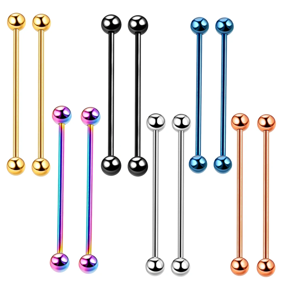 10pcs/lot Surgical Steel Ear Cartilage Piercing Industrial Barbell Earring Piercing Orelha Bar Barbell Earrings Body Jewelry 14G
10pcs/lot Surgical Steel Ear Cartilage Piercing Industrial Barbell Earring Piercing Orelha Bar Barbell Earrings Body Jewelry 14G