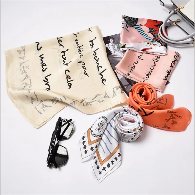 New Women's Square Satin Silk Scarf Print Scarves Floral Dot Plaid Headband Wrap Shawls 70*70 cm Hand Ties Neckerchief
New Women's Square Satin Silk Scarf Print Scarves Floral Dot Plaid Headband Wrap Shawls 70*70 cm Hand Ties Neckerchief