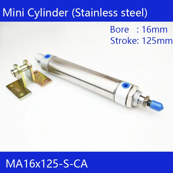 MA16*125Free shipping Pneumatic Stainless Air Cylinder 16MM Bore 125MM Stroke MA16X125-S-CA Double Action Mini Round Cylinders
MA16*125Free shipping Pneumatic Stainless Air Cylinder 16MM Bore 125MM Stroke MA16X125-S-CA Double Action Mini Round Cylinders