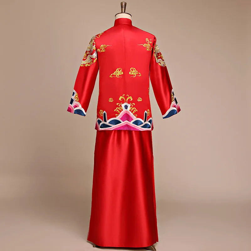 New arrival male cheongsam Chinese style costume the groom dress jacket long gown traditional Chinese wedding dress men
New arrival male cheongsam Chinese style costume the groom dress jacket long gown traditional Chinese wedding dress men
