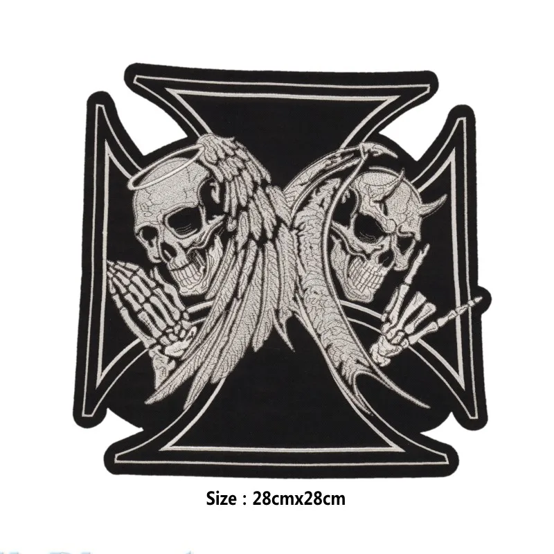 Angel Skull Motorcycle Embroidered Iron on Patches for Clothes DIY Patches For Jackets
Angel Skull Motorcycle Embroidered Iron on Patches for Clothes DIY Patches For Jackets