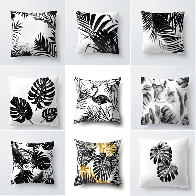 2019 New Nordic Decoration Home Tropical Decoration Cushion Cover Pillow Black White Plant Leaves Decor for Home Throw Pillow
2019 New Nordic Decoration Home Tropical Decoration Cushion Cover Pillow Black White Plant Leaves Decor for Home Throw Pillow